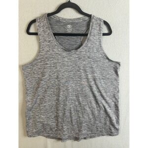 Athletic Works Womens  Gray Racerback Tank Top XL 16 18 Workout Activewear